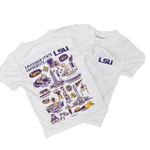 Vive La Fete Boys Performance LSU Hand Sketched Tee