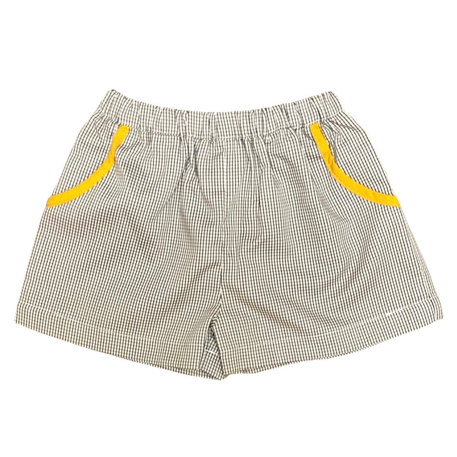 Southern Saturday Boys Black Gingham Short