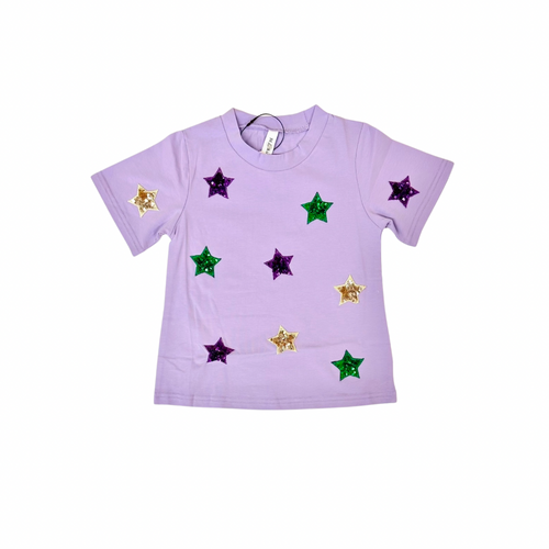 M. L. Kids Mardi Gras 3D Stars Tee