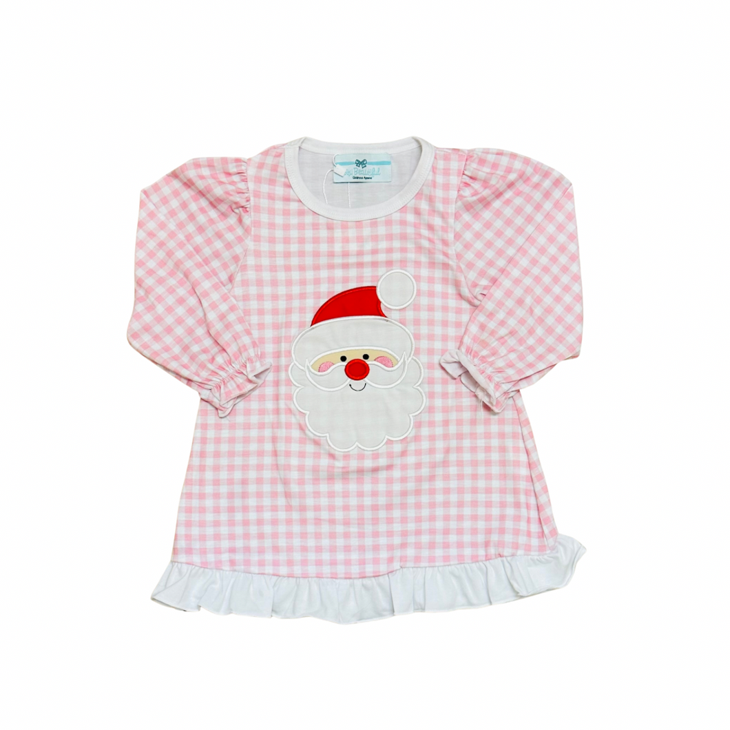 City Beautiful Children Pink Check Santa Gown