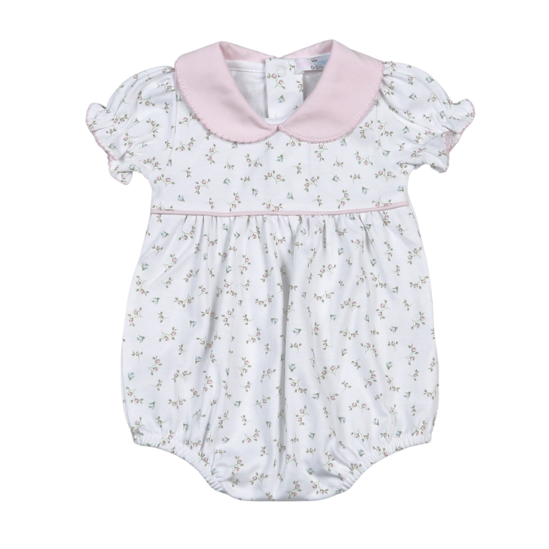 Baby Loren GIrls Bella Pink Floral SS Bubble