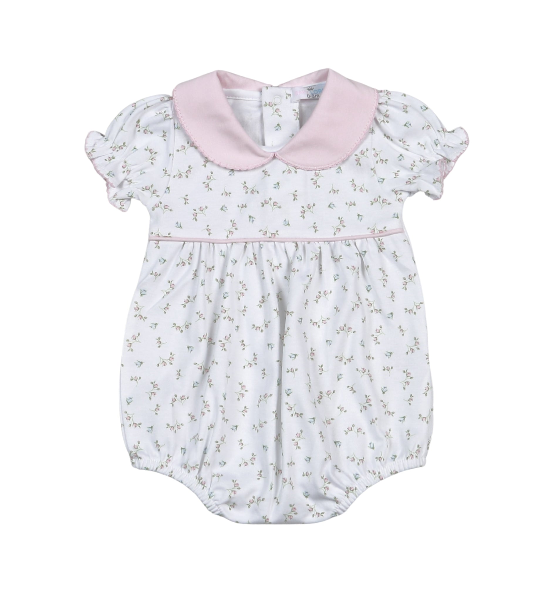 Baby Loren GIrls Bella Pink Floral SS Bubble