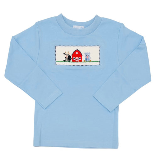 Vive La Fete Boys LS Farm Smocked Shirt