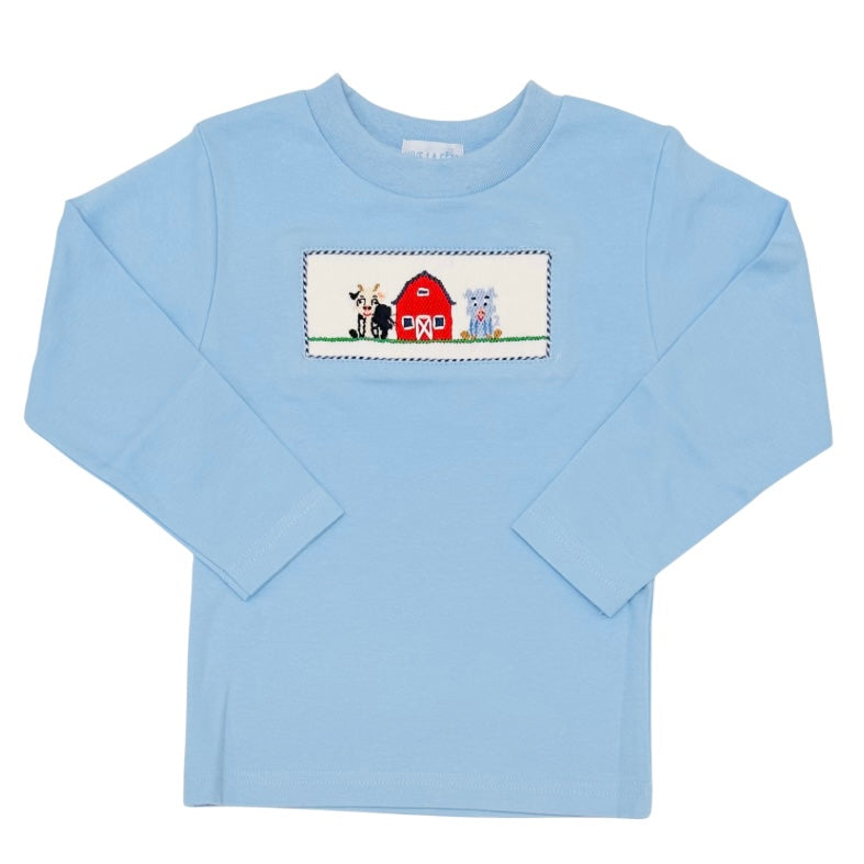 Vive La Fete Boys LS Farm Smocked Shirt