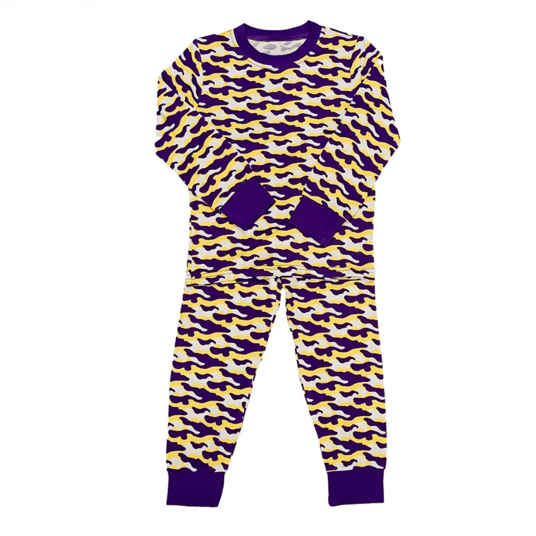 Belle Cher Purple and Yellow Camp Jammies