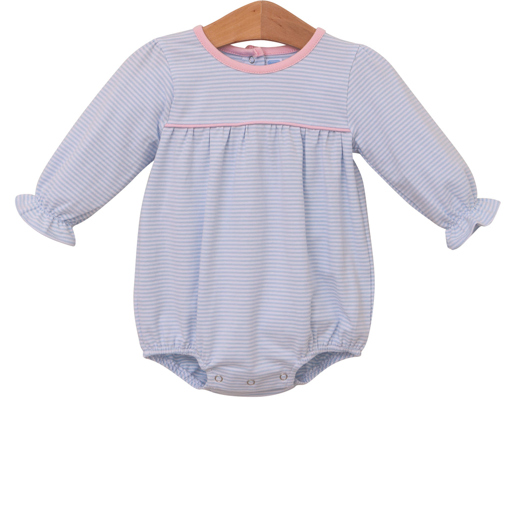 Trotter Street Girls Ellie Blue and and White Stripe Bubble