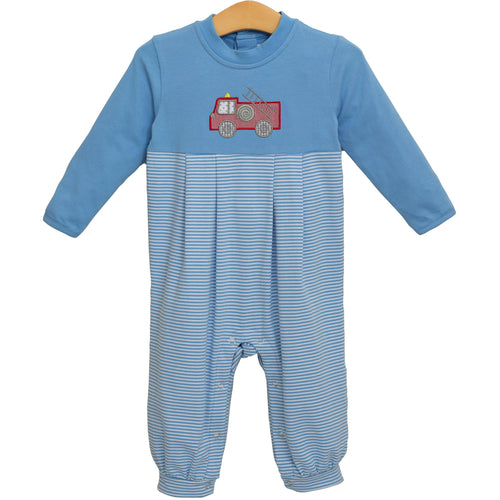 Trotter Street Boys Fire Truck Romper