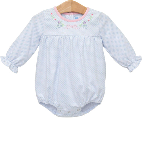 Trotter Street Girls Floral Embroidery Bubble