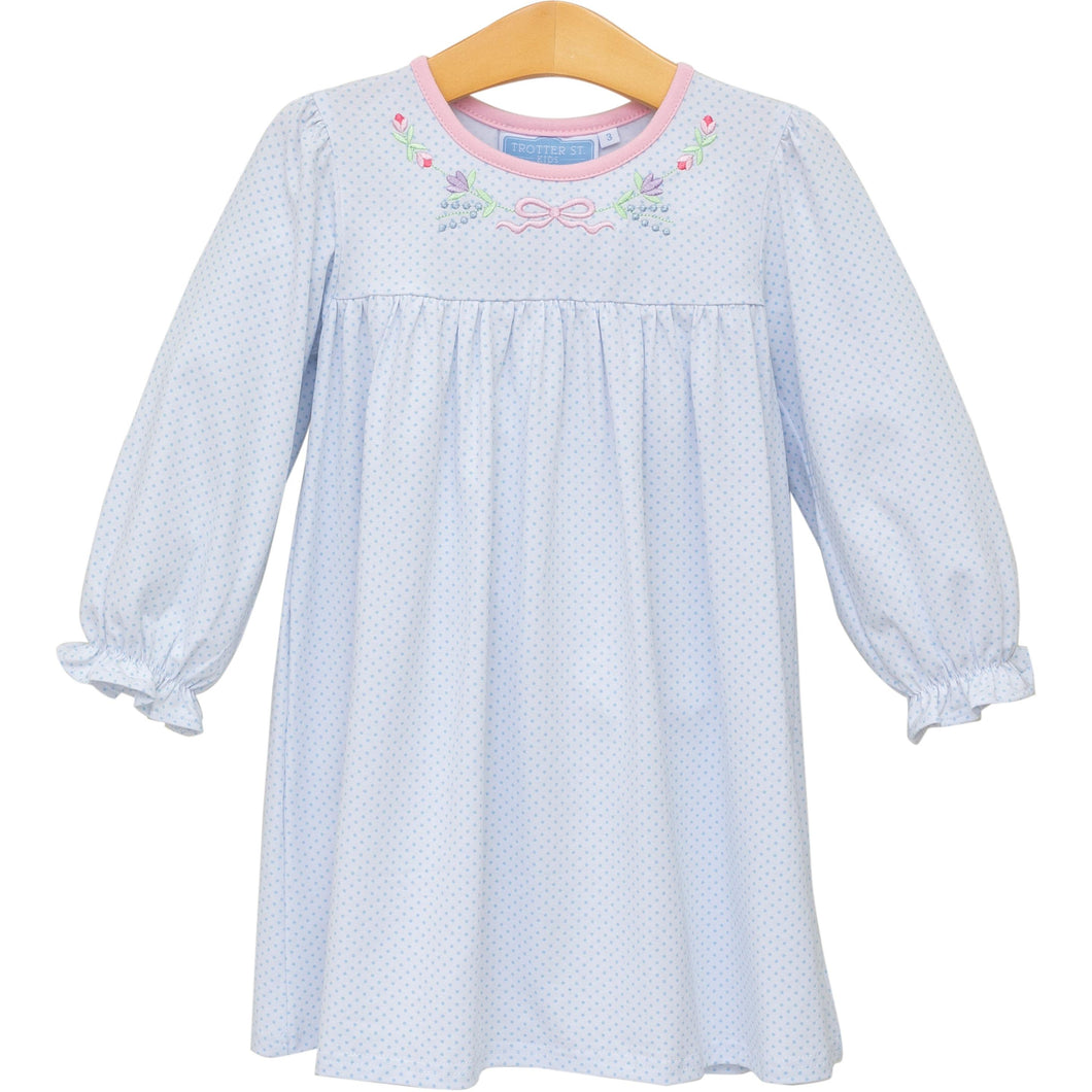Trotter Street Girls Floral Embroidery Dress