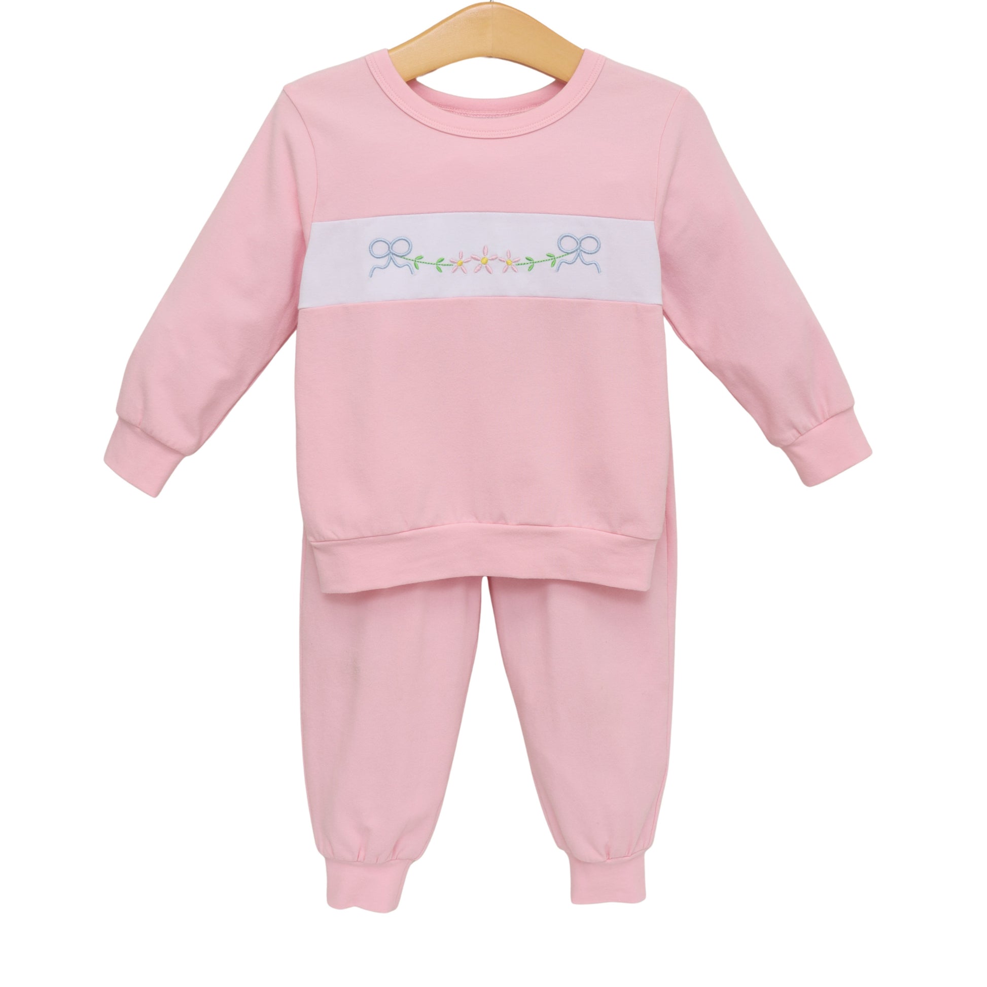 Trotter Street Girls Flower Jogger Set