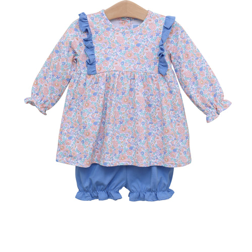 Trotter Street Frankie Floral Ruffle Bloomer Set