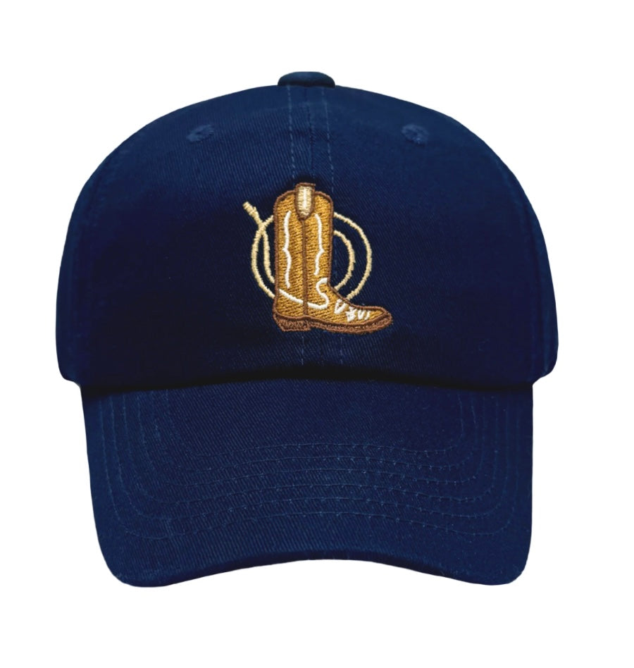 Bits and Bows Navy Cowboy Boot Hat