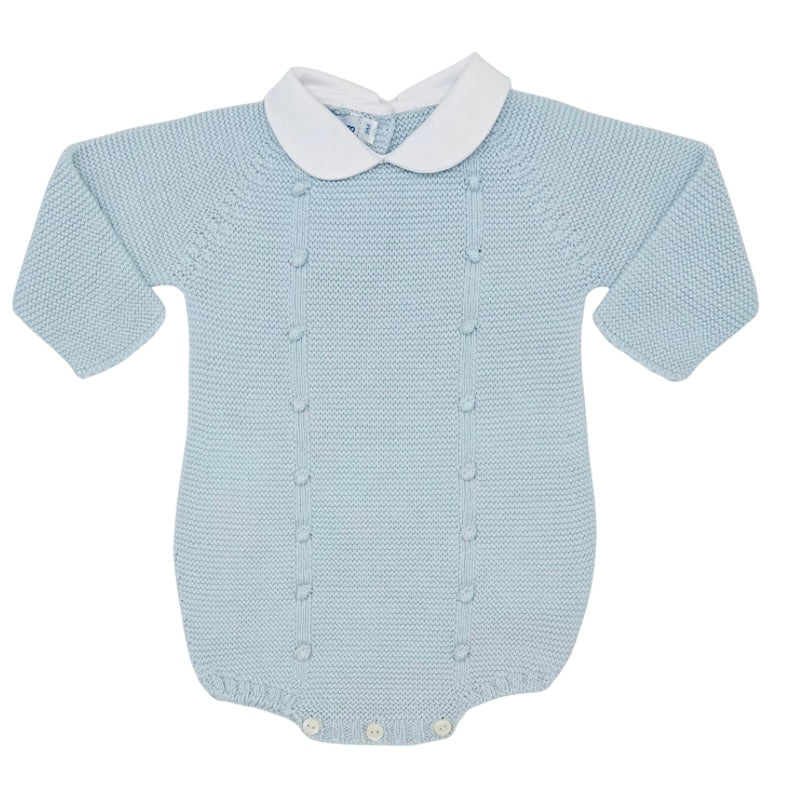 Mi Lucero Boys Bubble with Peter Pan Collar