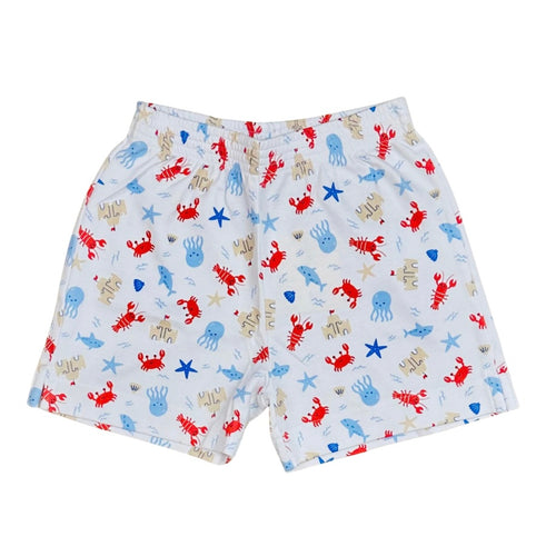 Luigi Boy Short with Sealife Print