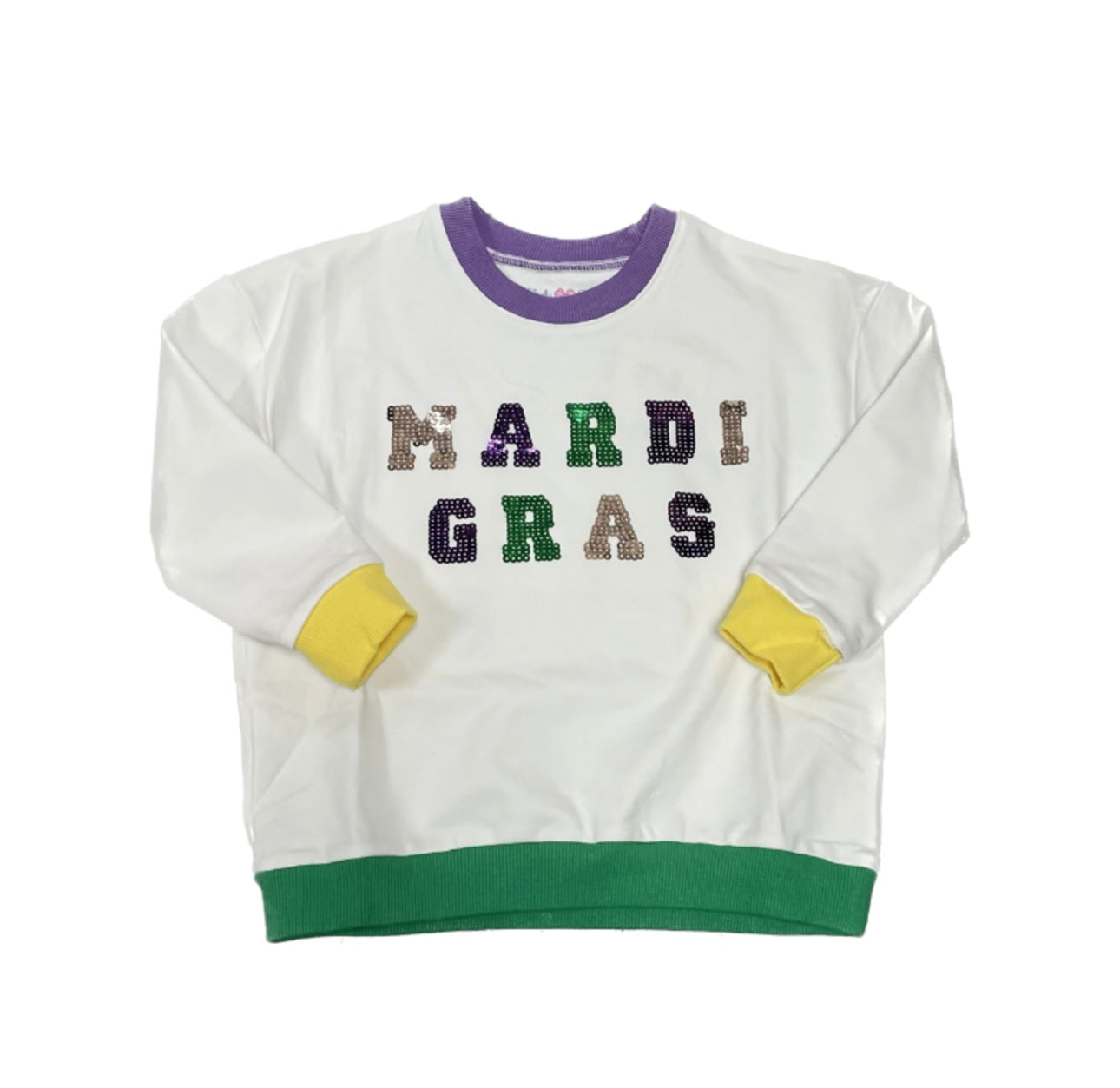 Lulu Bebe Mardi Gras Sequin Sweatshirt