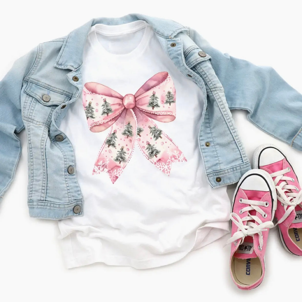 Christmas Tree Bow Tee