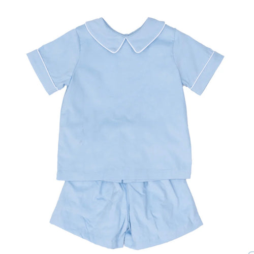 The Oaks Boys Blue Cord Crawford Set