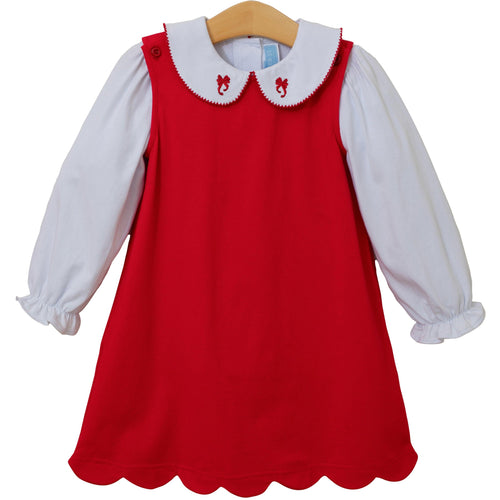 Trotter Street Girls Holiday Bow Dress Set