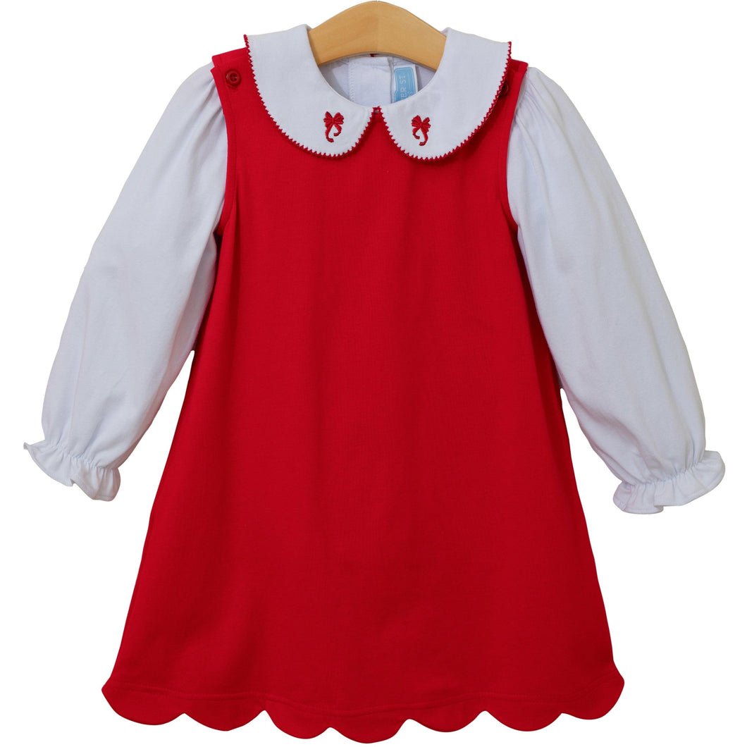 Trotter Street Girls Holiday Bow Dress Set