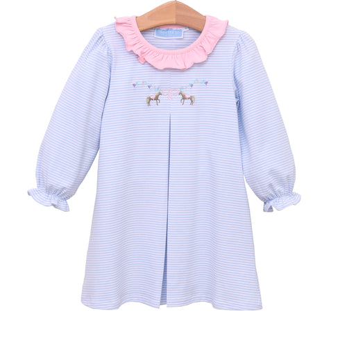 Trotter Street Girls Horse Embroidery Dress