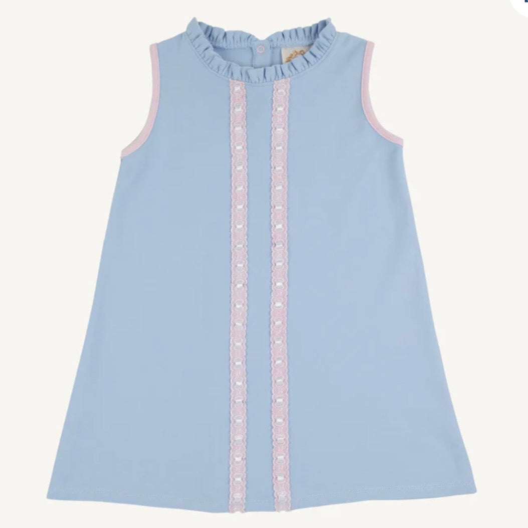 Beaufort Bonnet Girls Lizzie's Luxe Leisure Dress-Beale Street Blue