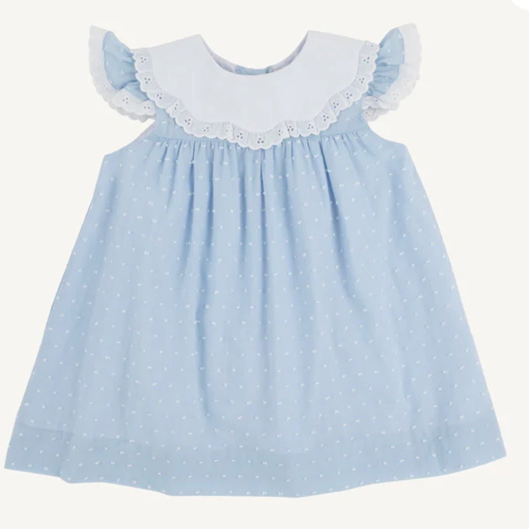 Beaufort Bonnet Girls Franny Frock Sarasota Sky Dallas Dot