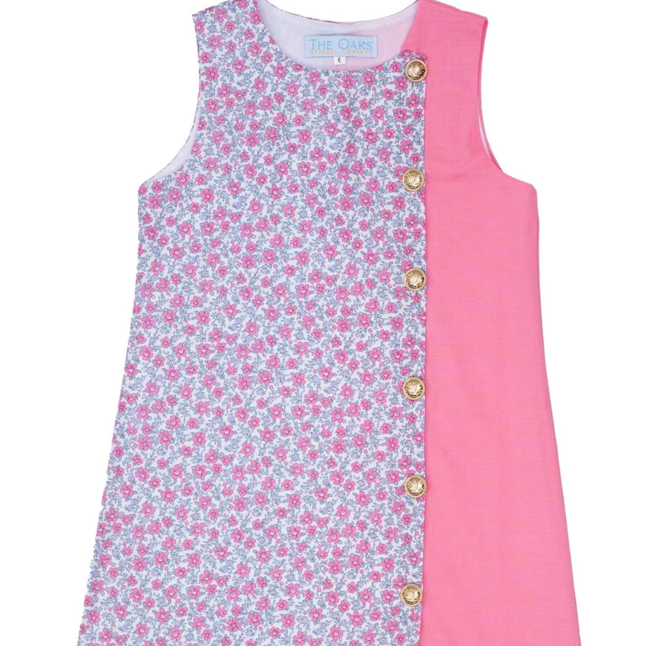 The Oaks Girls Belle Bonnet Pink and Blue Tabitha Dress