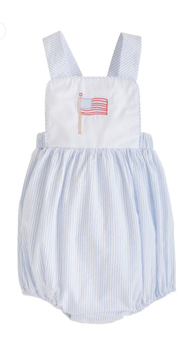 Little English Boys Reed Bubble with Flag Embroidery