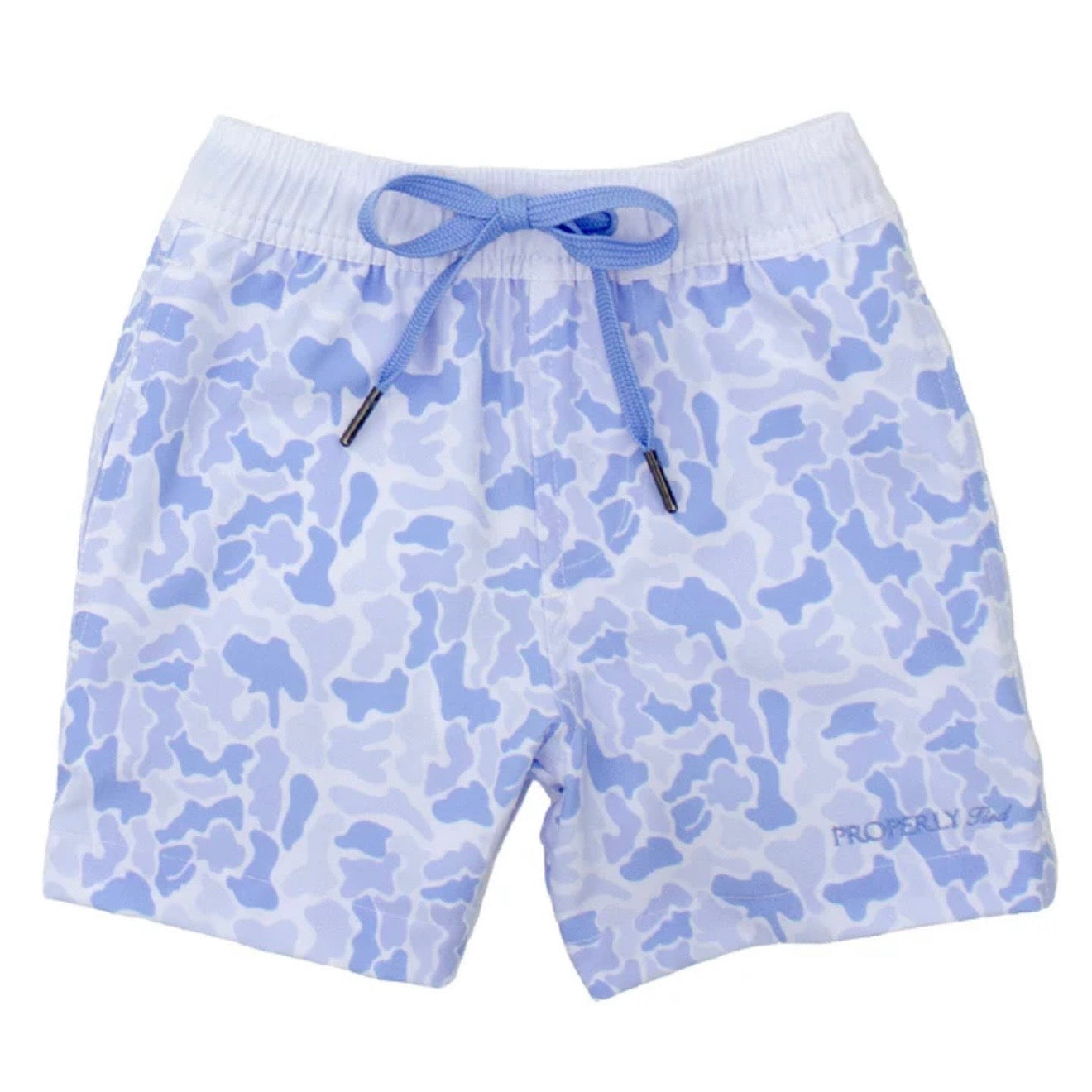 Properly Tied Boys Riviera Swim Trunk-River Camo