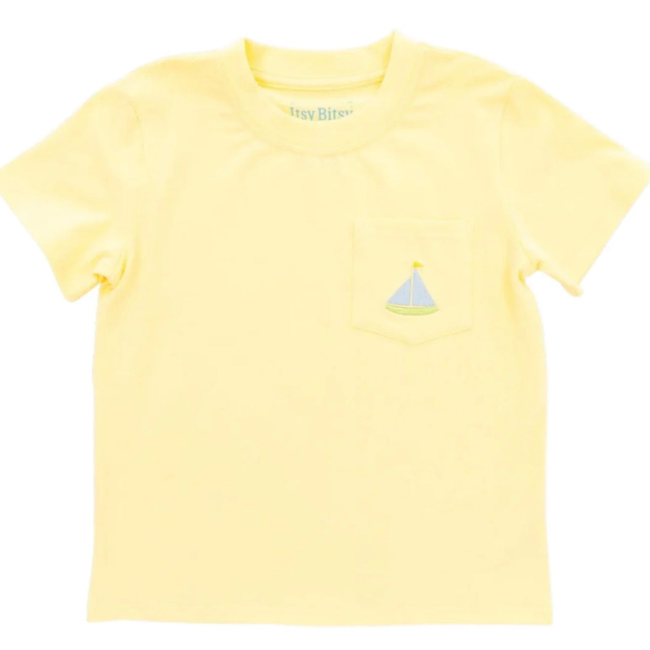 Itsy Bitsy Boys Sailboat Pocket Tee