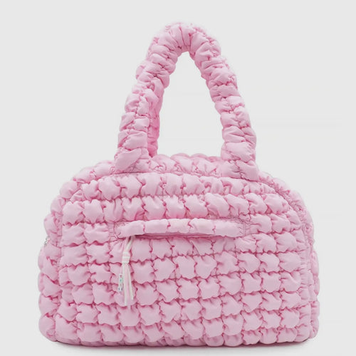 OMG Accessories Quilted Scrunchies Duffle Bag