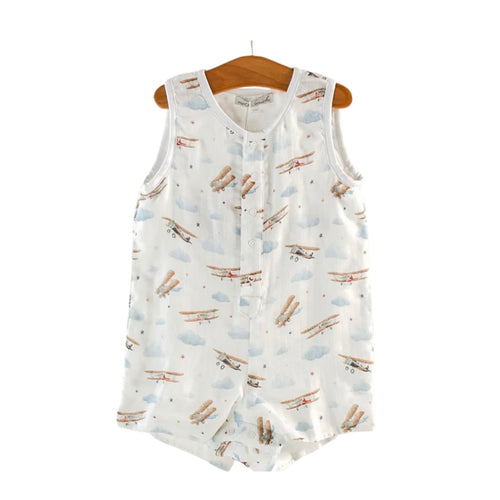 Nola Tawk Boys Organic Muslin Shortall-Available in 3 Patterns