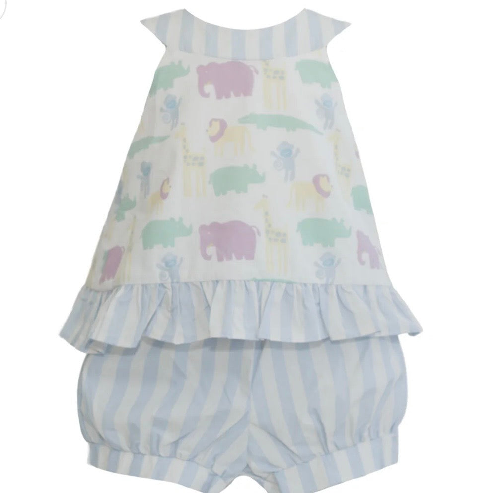 Krewe Girls Elle Zoo Print Bloomer Set