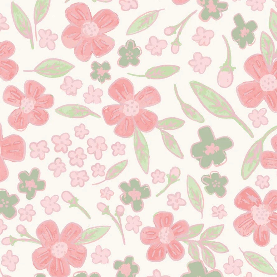 Krewe Girls Madeline Ditsy Peach Floral Skirt Set