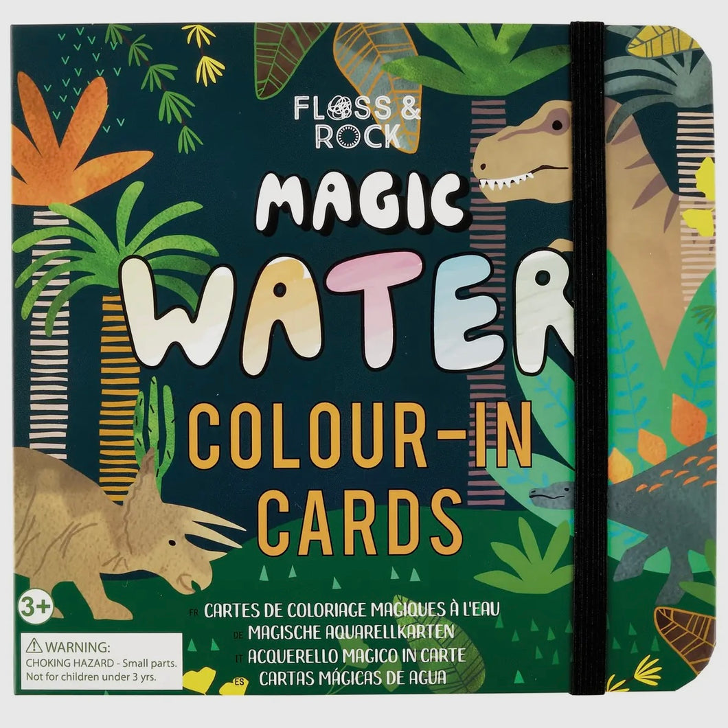 Floss and Rock Dinosaur Magic Water Color-In Cards