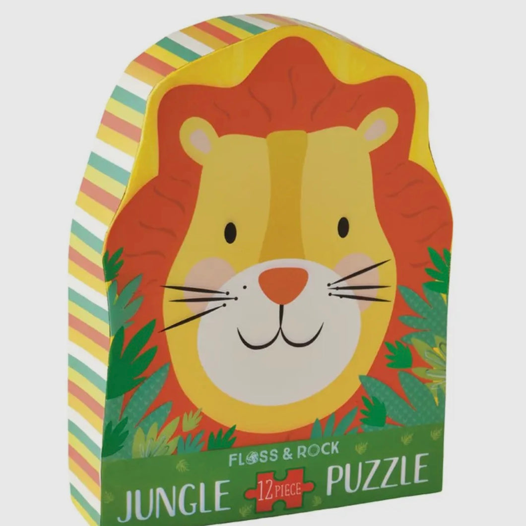 Floss and Rock 12-Piece Lion Shaped Jigsaw Puzzle