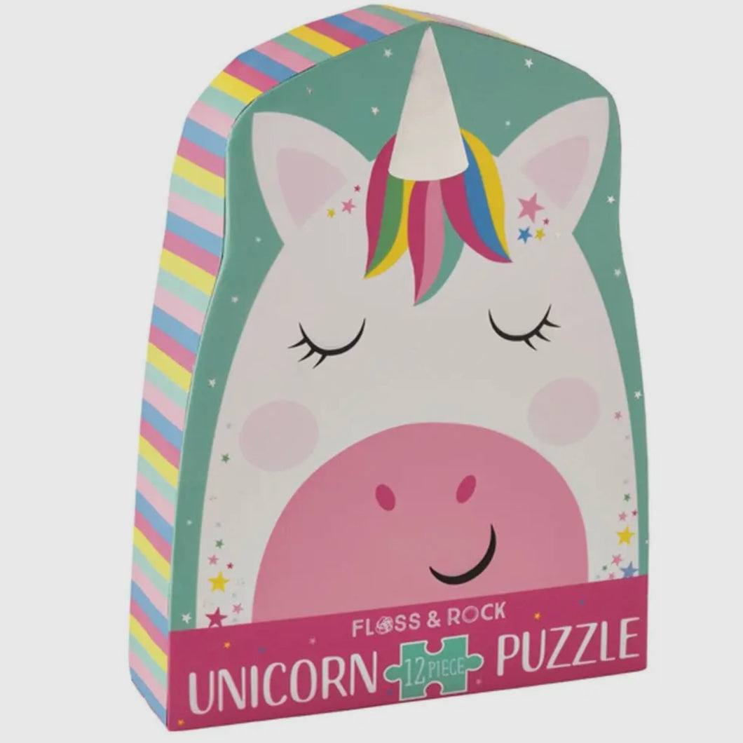 Floss and Rock Rainbow Unicorn 12 Piece Shaped Jigsaw Puzzle