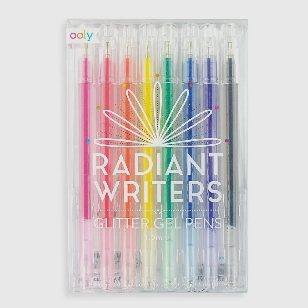 Ooly Set of 8 Glitter Gel Radiant Writers Pens