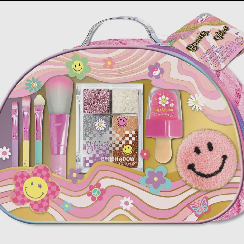 Hot Focus Groovy Flower Glamz Beauty Bag