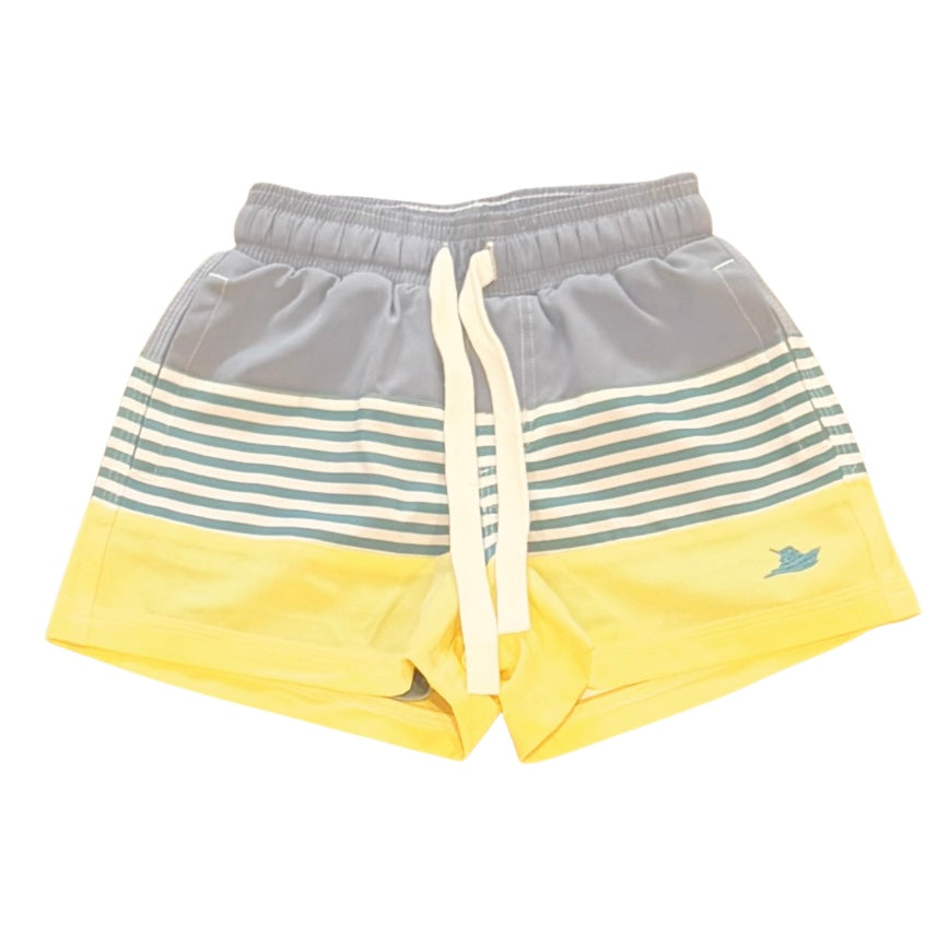 Southbound Boys Blue Color Block Swim Trunks