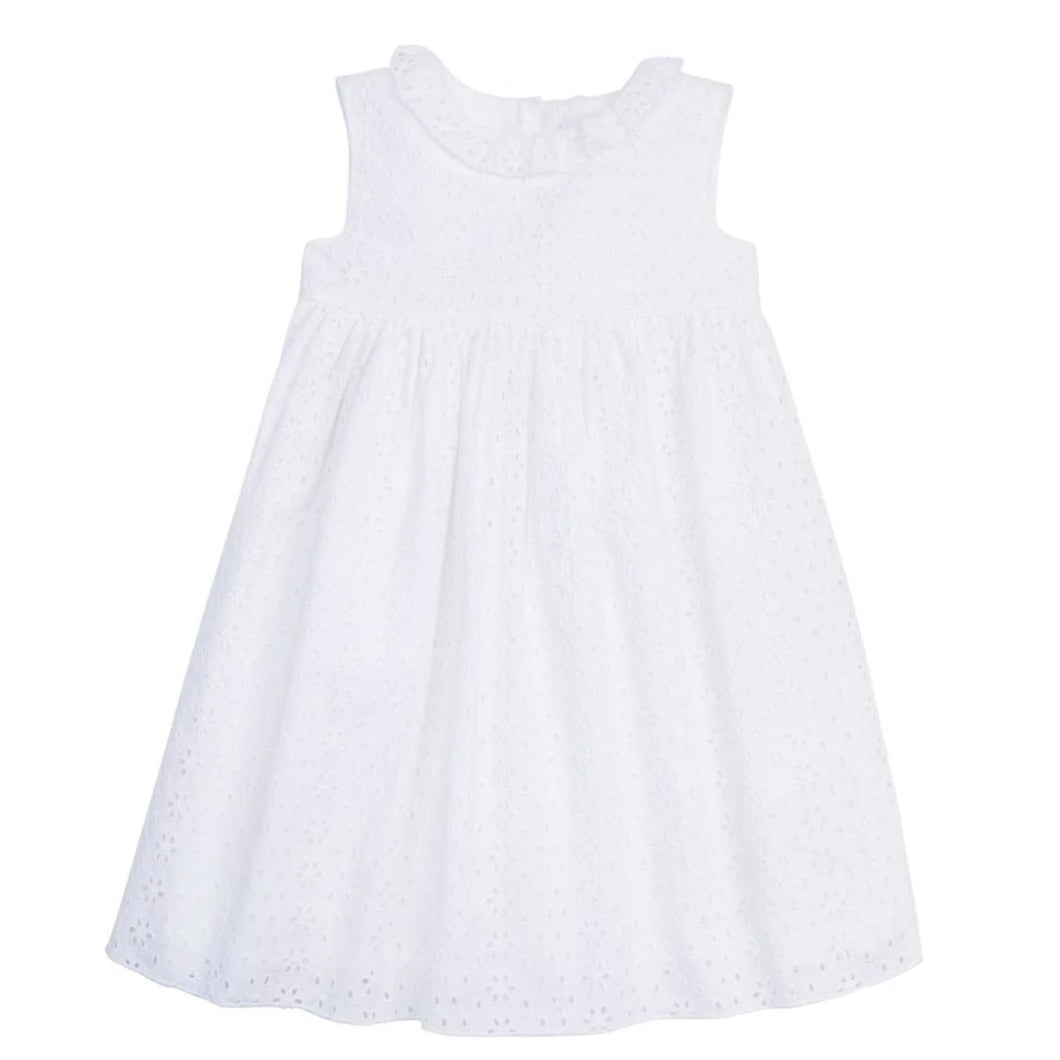 Little English Girls White Eyelet Annabel Dress