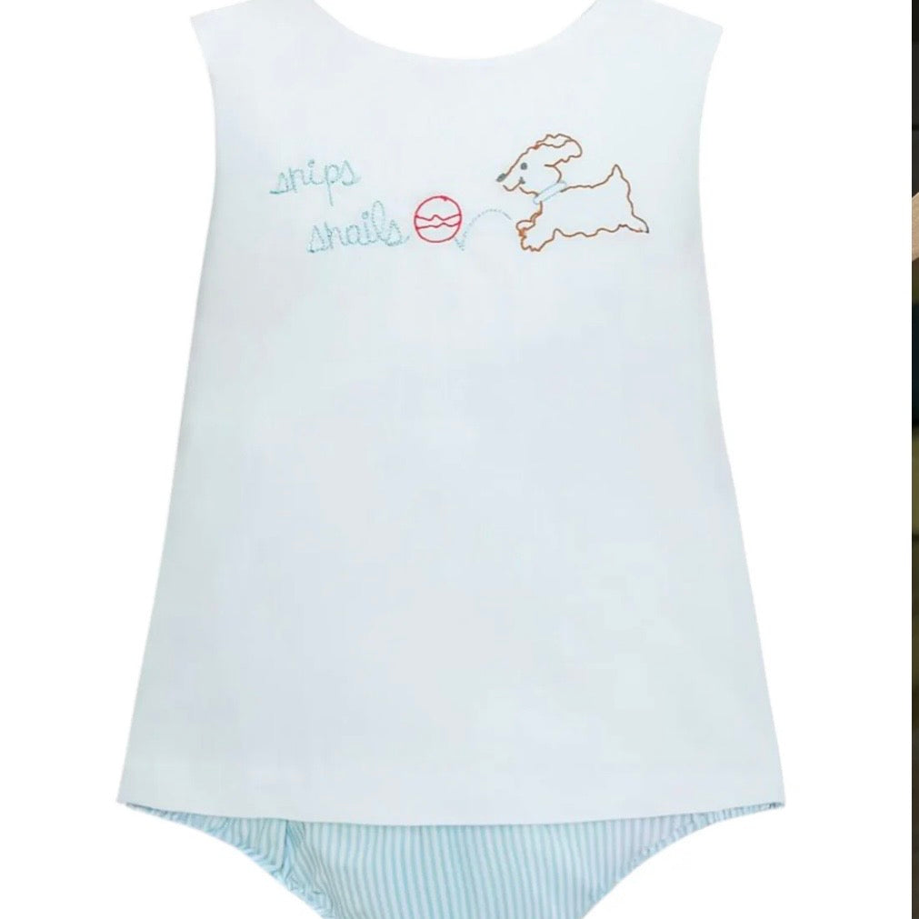 Krewe Boys Ellis Snips Snails Diaper Set