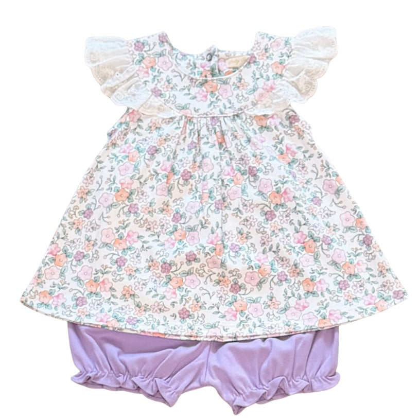 Baby Club Chic Blush Floral Bloomer Set