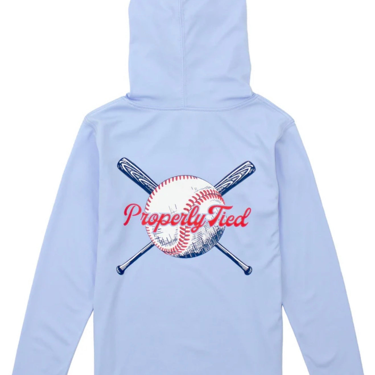 Properly Tied Boys Play Ball Light Blue Performance Hoodie