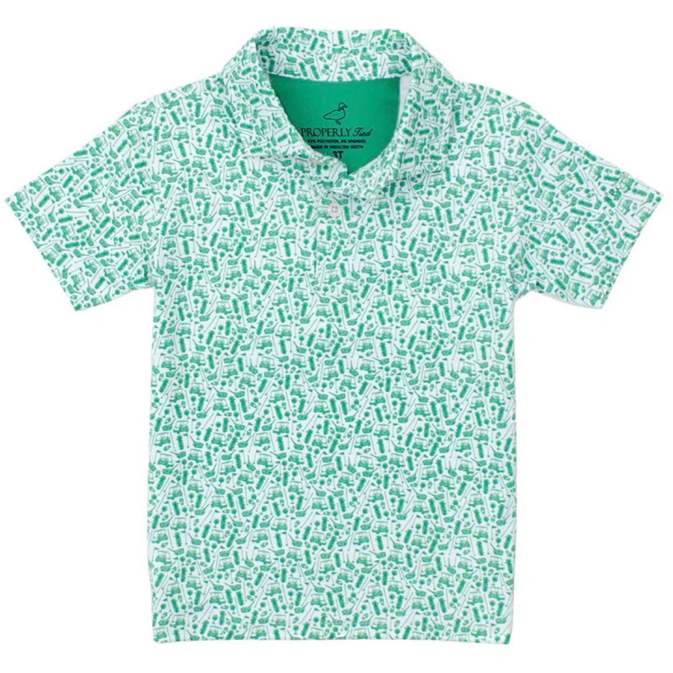 Properly Tied Boys Back Nine Range Polo