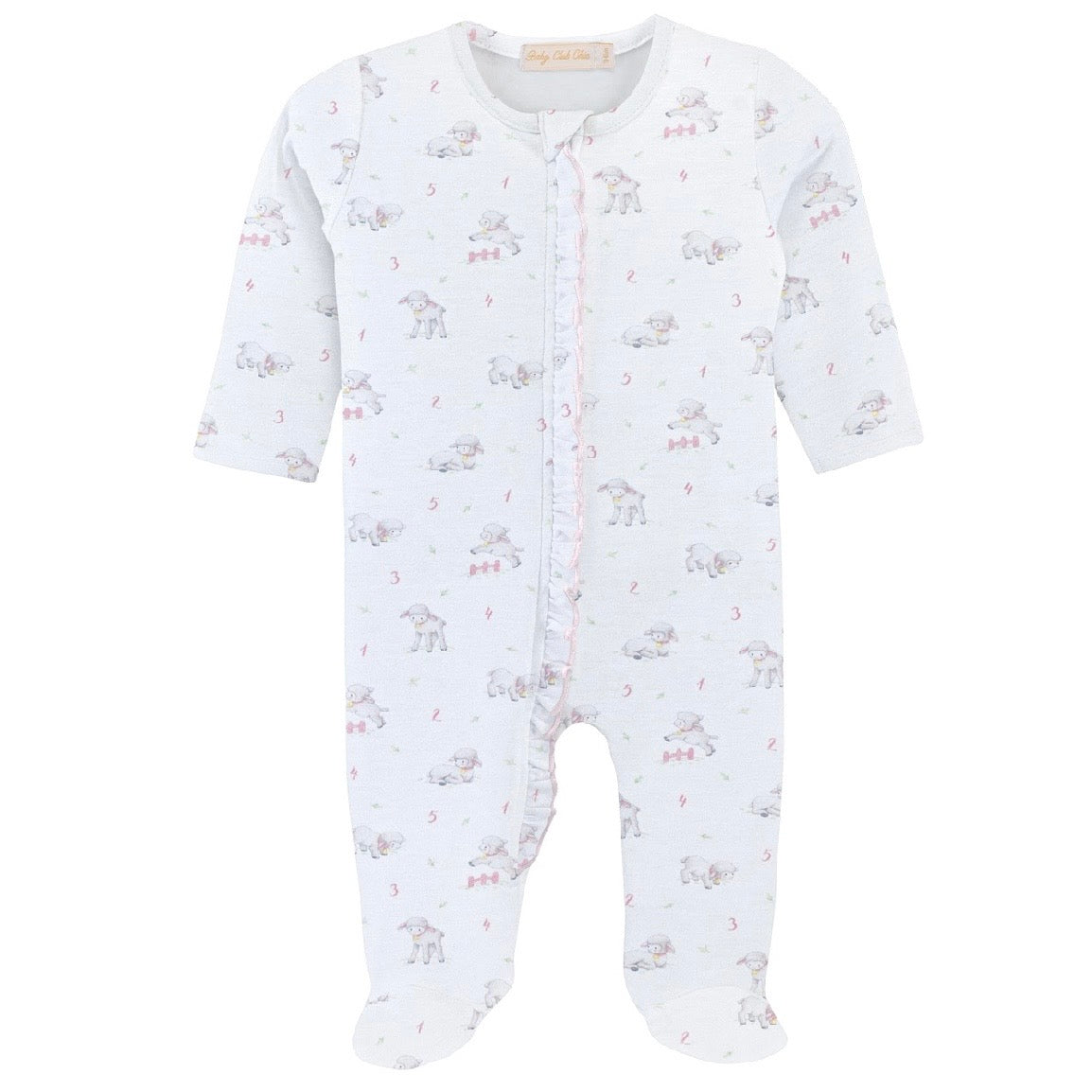 Baby Club Chic Girls Tiny Baby Sheep Footie