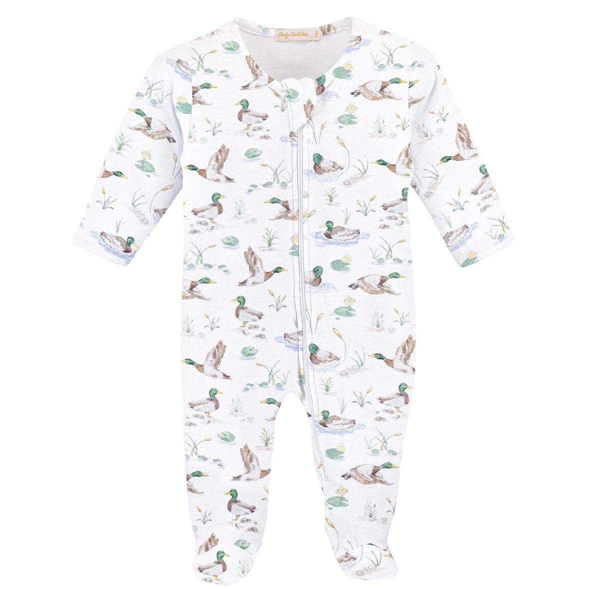 Baby Club Chic Boys Mallard Ducks Footie