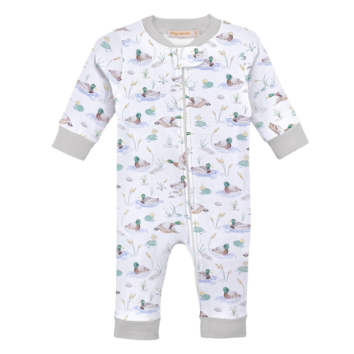 Baby Club Chic Boys Mallard Ducks Zipped Coverall