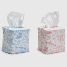 Cupcakes and Cartwheels Toile Quilted Tissue Box-Available in Pink or Blue