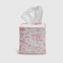 Cupcakes and Cartwheels Toile Quilted Tissue Box-Available in Pink or Blue